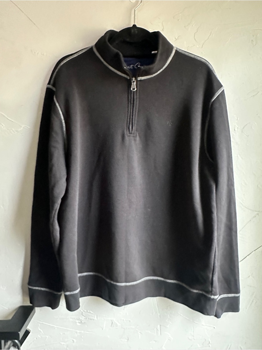 Robert Graham Quarter Zip Sweatshirt Heritage Preppy Elevated Basic Mens L